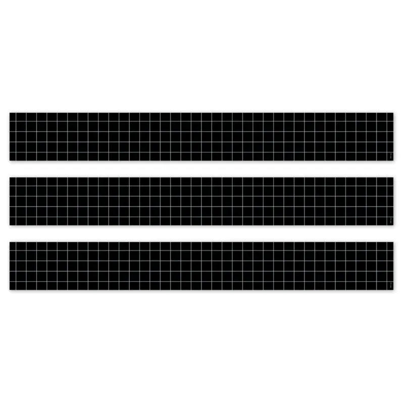 Core Decor Window Pane on Black EZ Border, Bulletin Board Border, 48 Feet Per Pack, 3 Packs