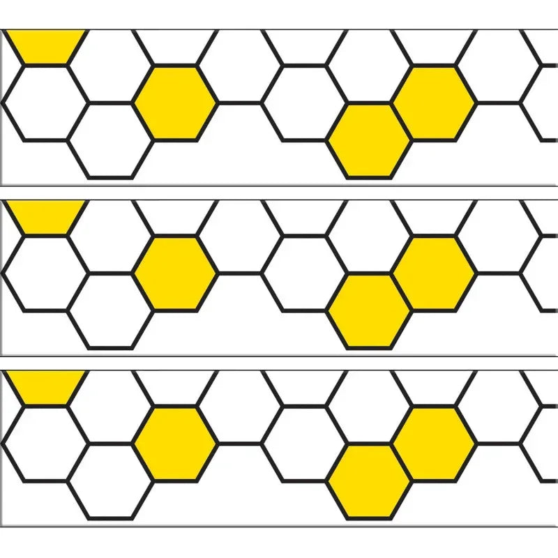 Busy Bees Honeycomb EZ Border&trade;, 48 Feet Per Pack, 3 Packs