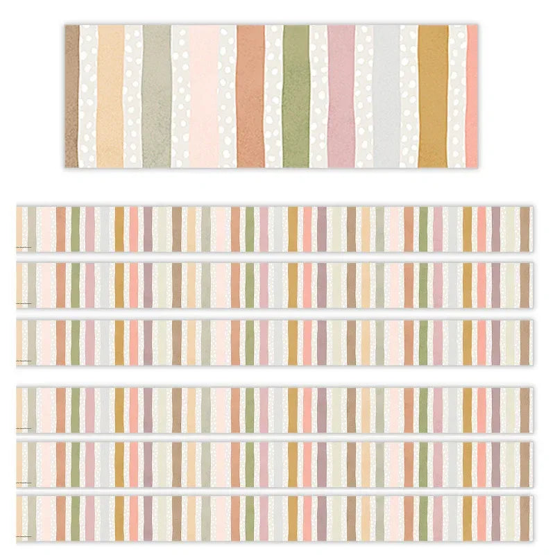 Terrazzo Tones Stripes Straight Border Trim, 35 Feet Per Pack, 6 Packs
