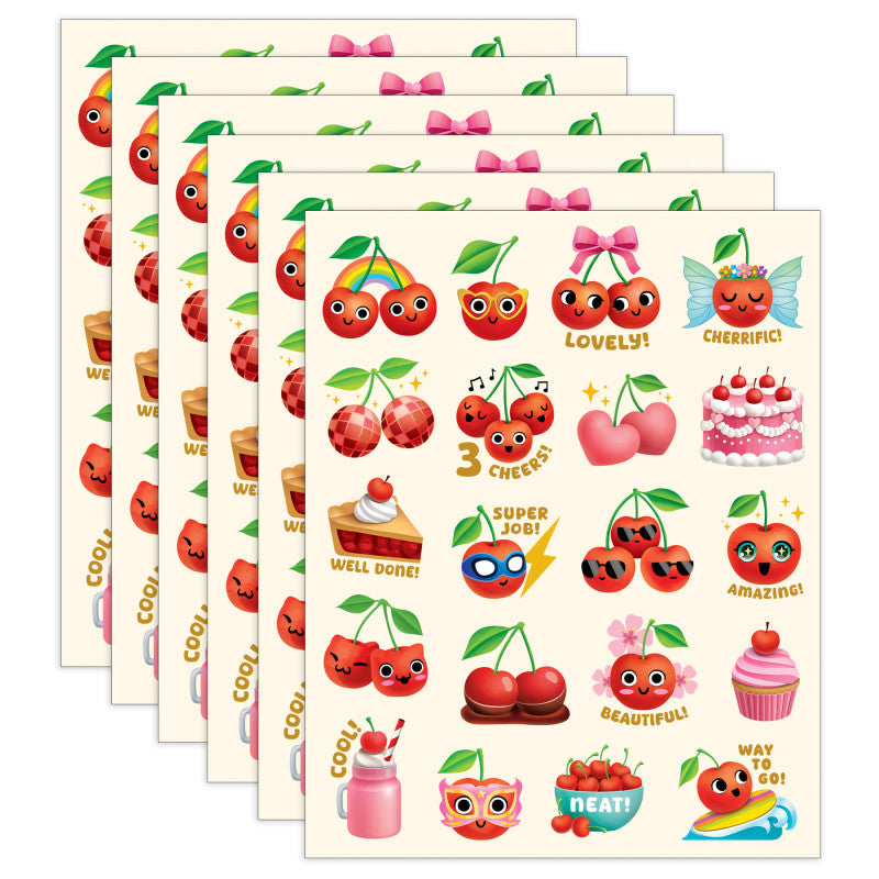Cherry Smelly Stickers, 120 Per Pack, 6 Packs