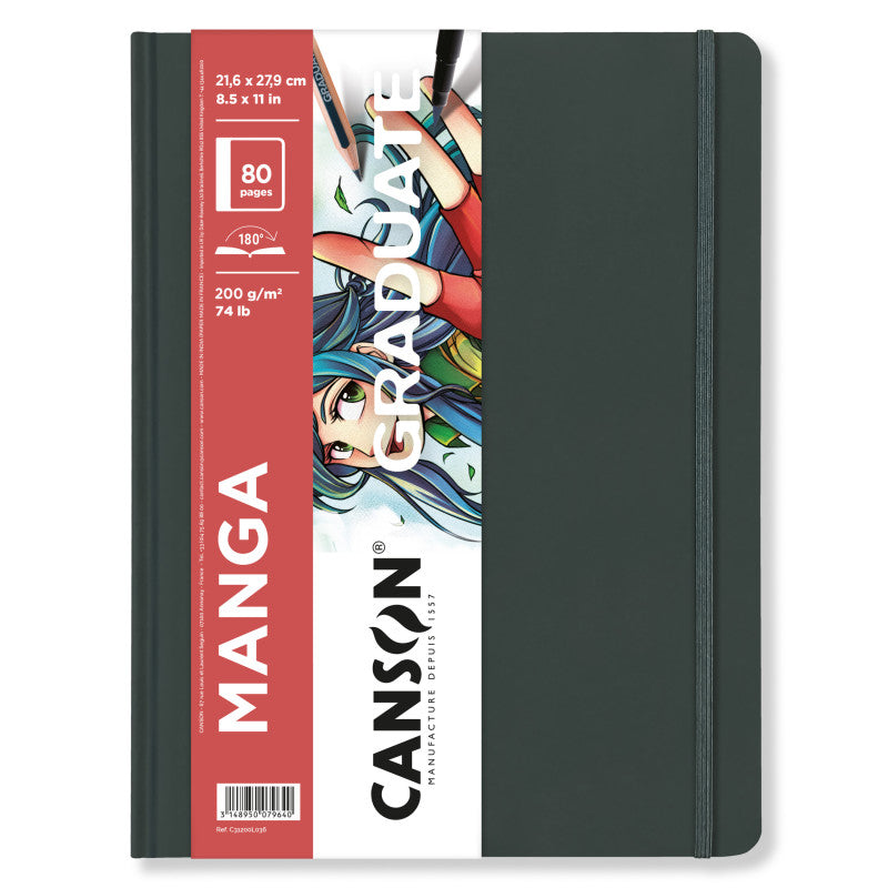 Graduate Manga Art Book, Hard Cover Binding, 40 Sheet, 8.5x11 inch, 1 Count