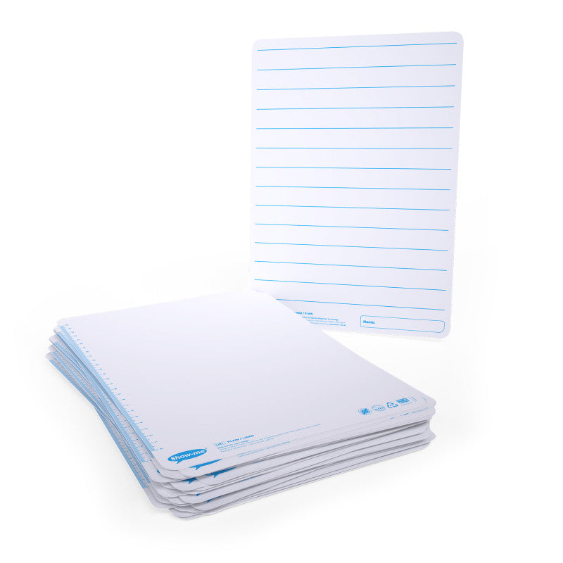 A4 Dry Erase Whiteboards, Lined/Plain, Pack of 35