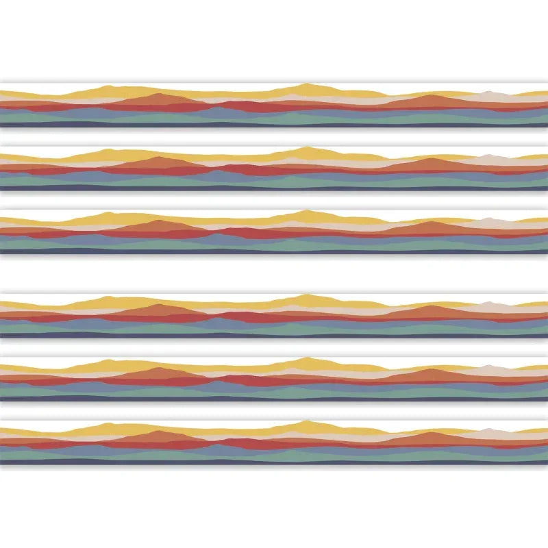 Moving Mountains Road Trip On the Horizon Die-Cut Border Trim, 35 Feet Per Pack, 6 Packs