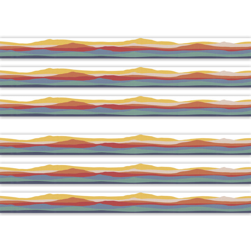 Moving Mountains Road Trip On the Horizon Die-Cut Border Trim, 35 Feet Per Pack, 6 Packs