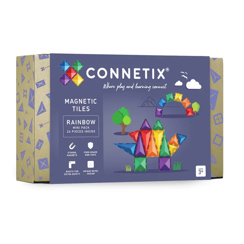 Magnetic Tiles Rainbow Mini Pack, 24 Pieces