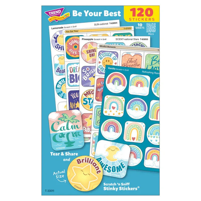 Be Your Best Mixed Stickers Variety Pack, Pack of 120