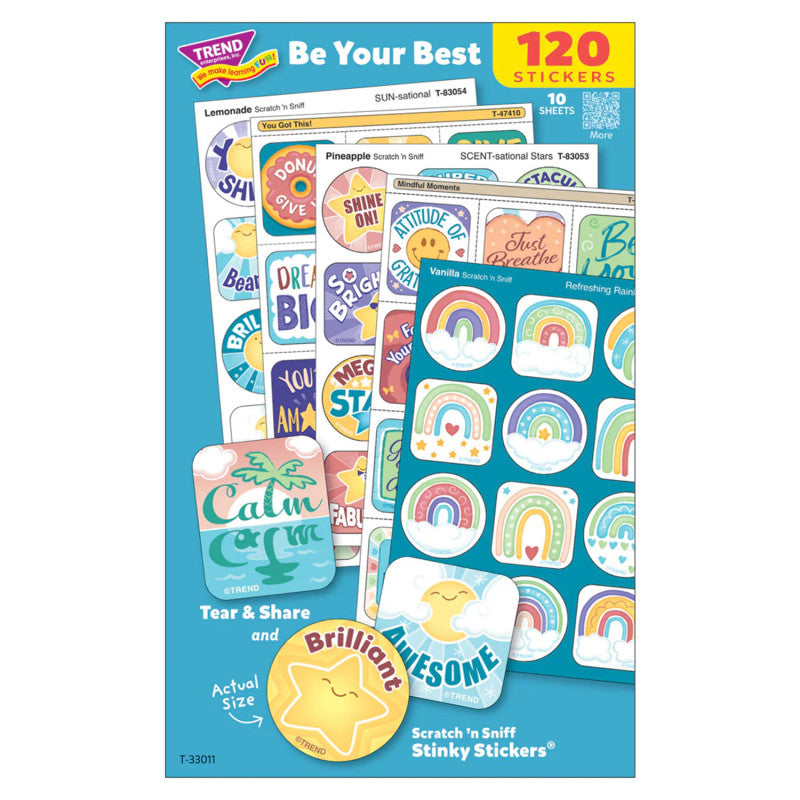 Be Your Best Mixed Stickers Variety Pack, Pack of 120