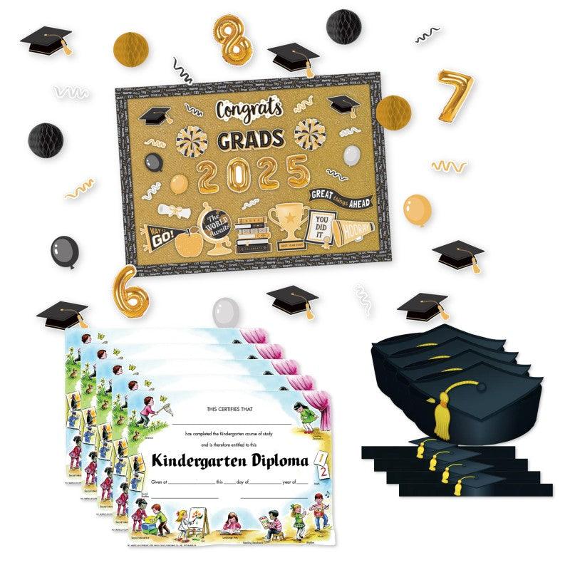 Kindergarten Graduation Party Kit, Classroom DÃ©cor, Graduation Crowns & Diplomas