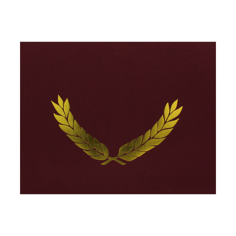 Gold Foil Stamped Maroon Certificate Folders, 10" x 13", Pack of 30