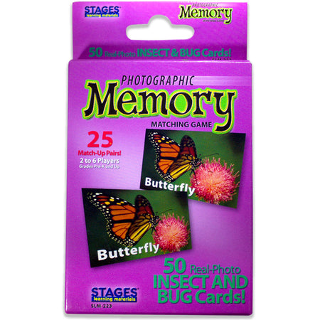 Photographic Memory Matching Game, Insects & Bugs