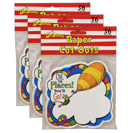 Dr. Seuss&trade; Oh The Places Paper Cut Outs, 36 Per Pack, 3 Packs