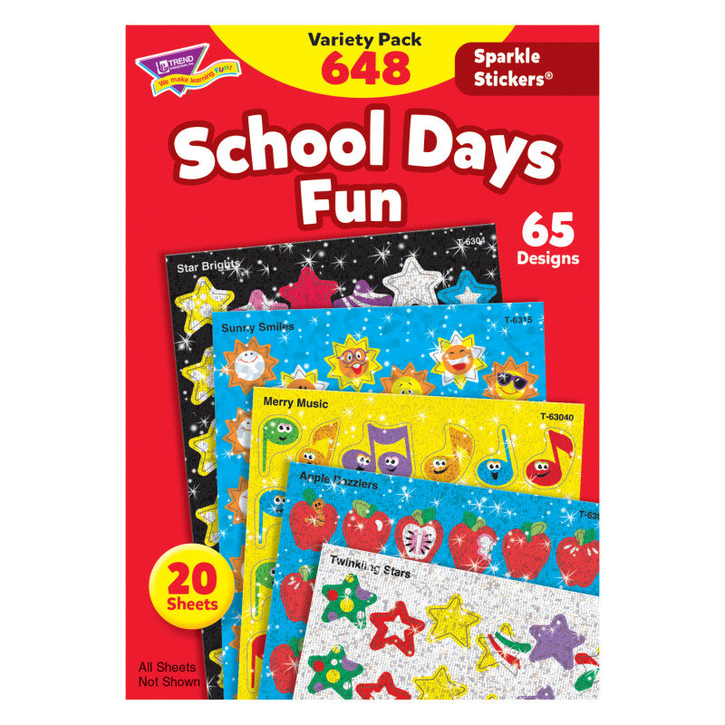 School Days Sparkle Stickers&reg; Variety Pack, 648 ct