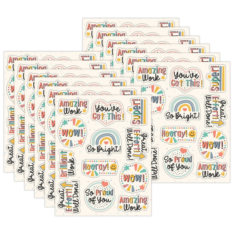We Belong Motivators Shape Stickers, 72 Per Pack, 12 Packs