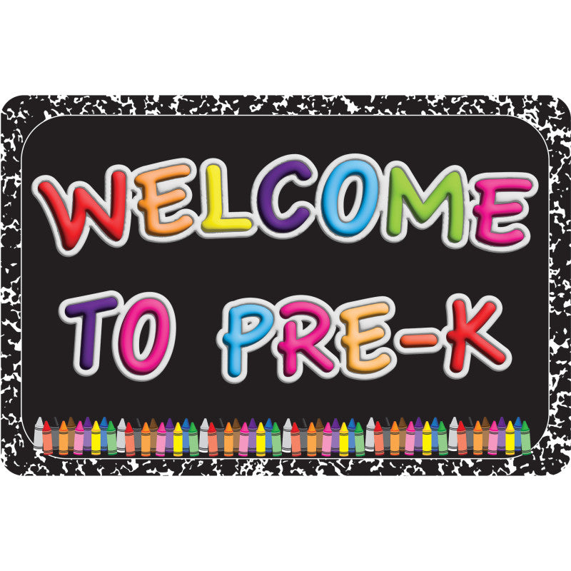 The Original Fun Matâ¢, Welcome Mat, 15.5x23.5 in, Welcome to Pre-K