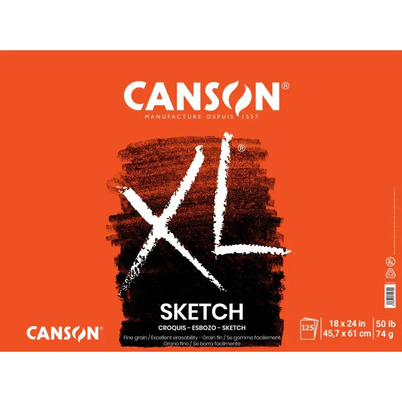 XL Series Sketch Pad, Foldover Binding, 25 Sheet, 18x24 inch, 1 Count