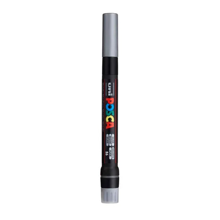 uni® POSCA PCF-350 Water-Based Paint Markers, Brush Tip (1-10mm), Silver