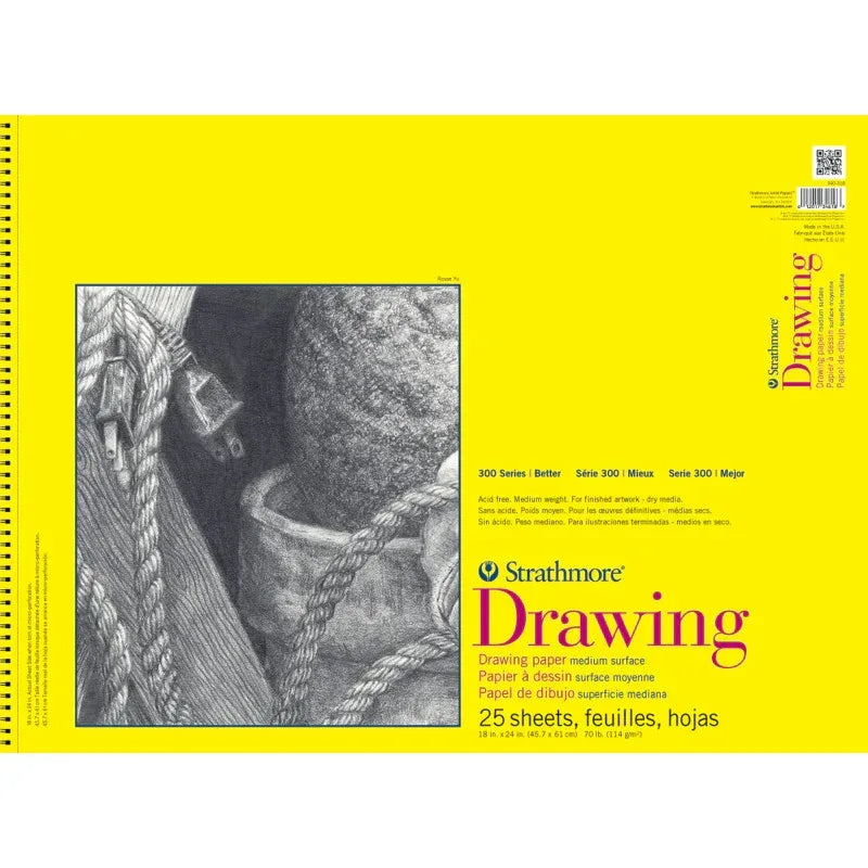 300 Series Drawing Pad, Top Wire Binding, 25 Sheet, 18x24 inch, 1 Count