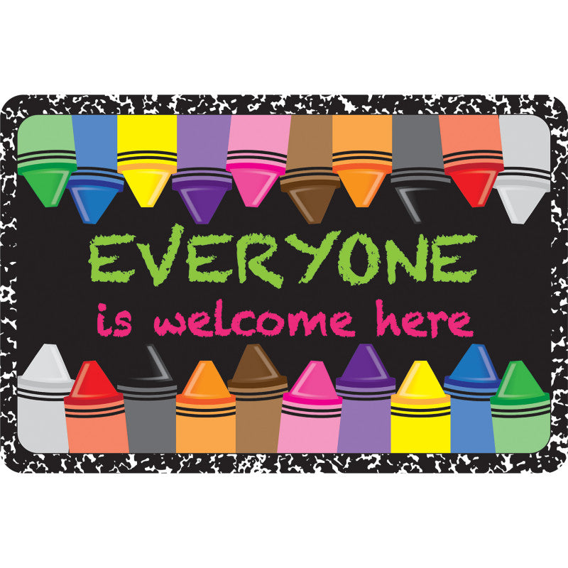 The Original Fun Mat&trade;, Welcome Mat, 15.5" x 23.5", Everyone Crayons Composition