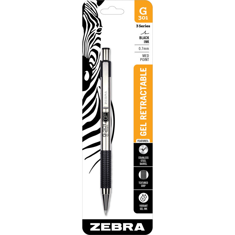 G-301 Gel Retractable Pen, 0.7 mm, Black, 1-Pack