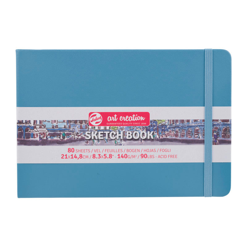 Sketchbook, 80 Sheets, 90lbs, Lake Blue Cover, 8.3" x 5.8" (A5) 0dc984dee346976a5ac0f81f97cc2bd751fa21c4