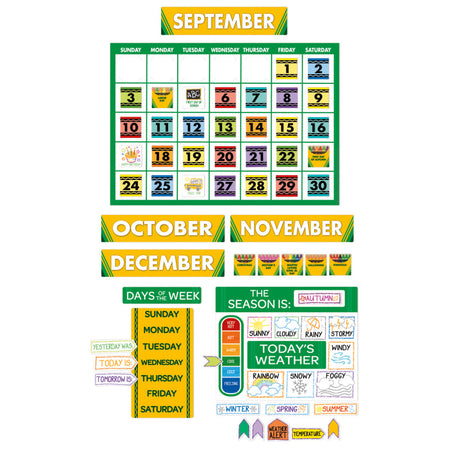 Crayola&reg; Calendar Bulletin Board Set