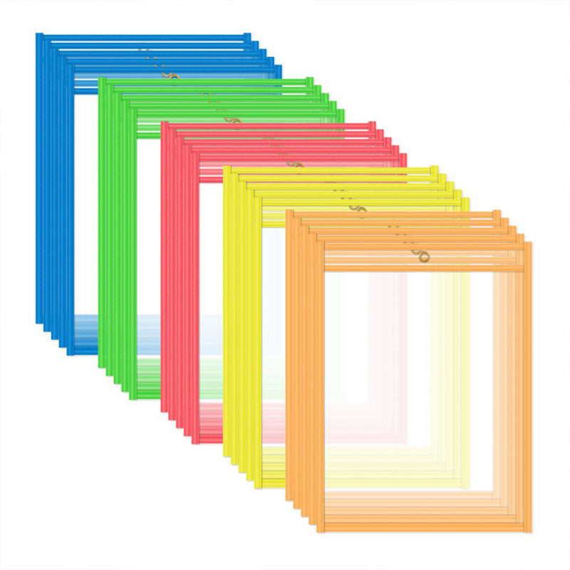 Neon Shop Ticket Holders, 9" x 12", Assorted, 25-Pack