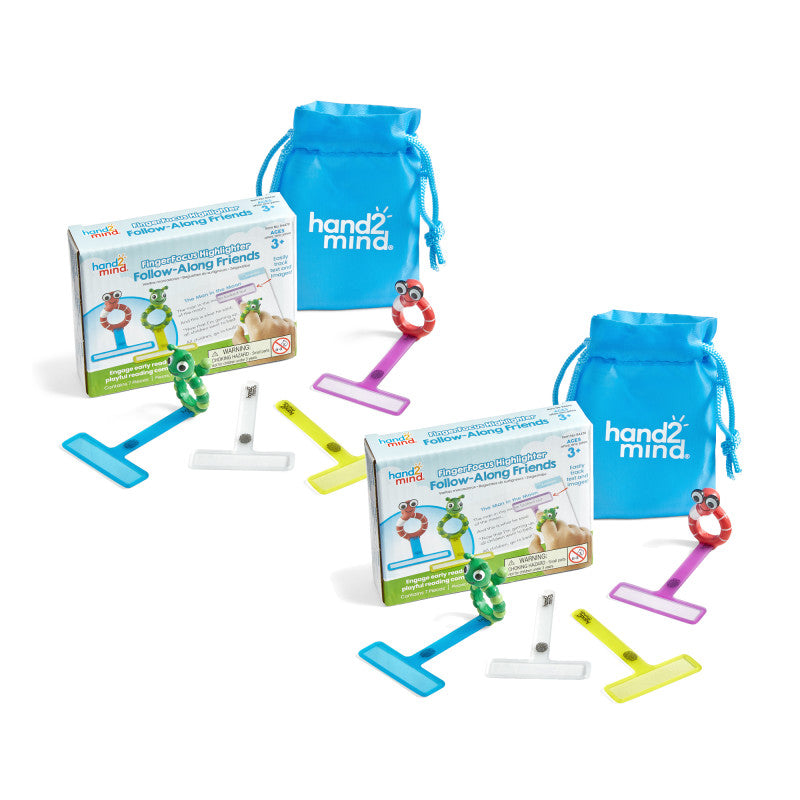 FingerFocus&reg; Highlighter Follow-Along Friends, 2 Sets