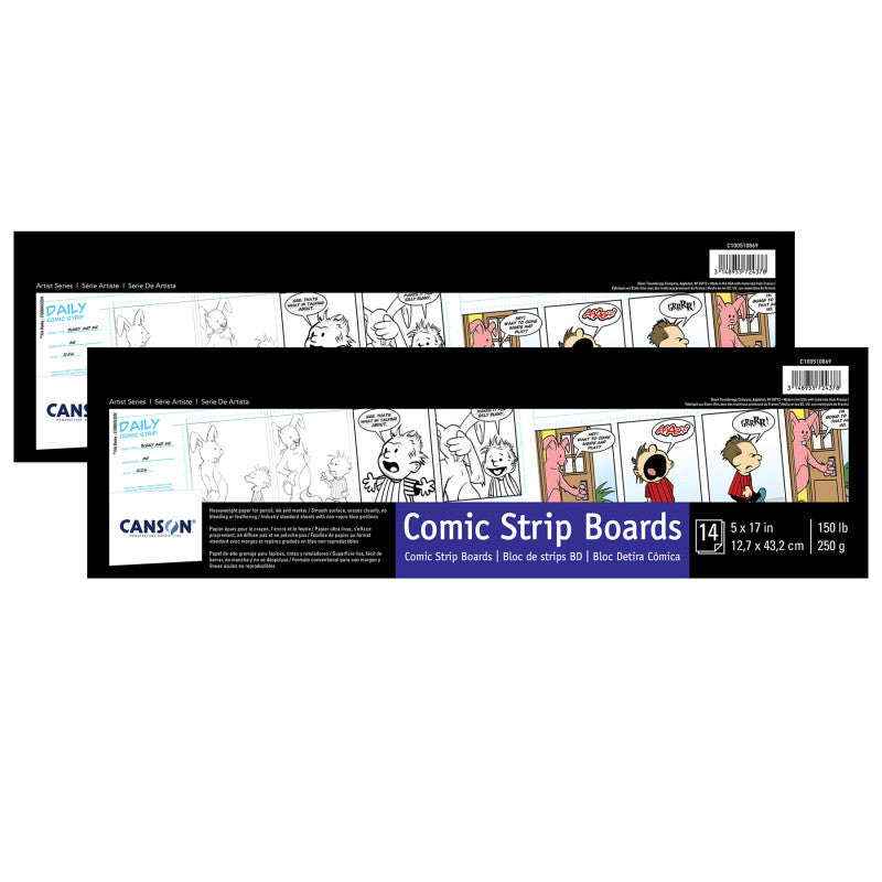 Artist Series Comic Strip Board, 14 Sheet, 5x17 inch, Pack of 2