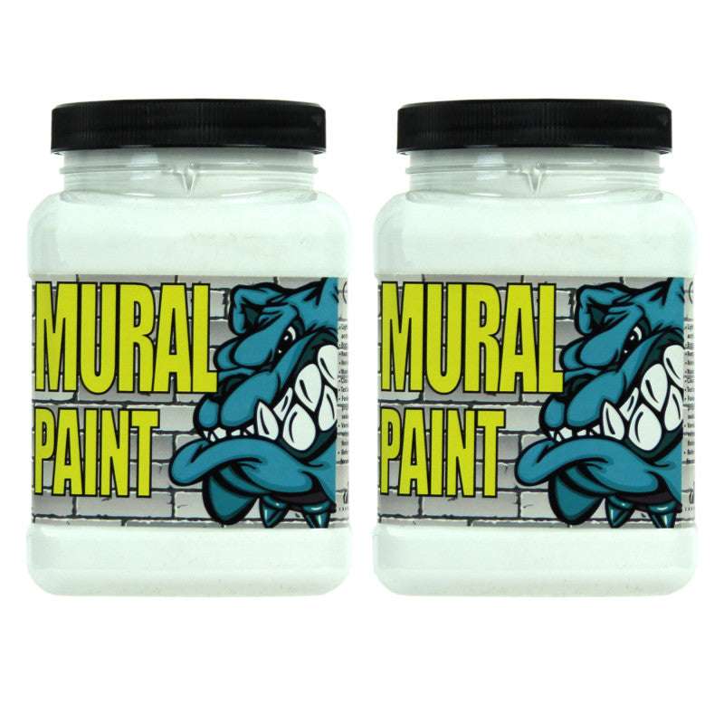 Mural Paint, Pint, Polar (White), Pack of 2