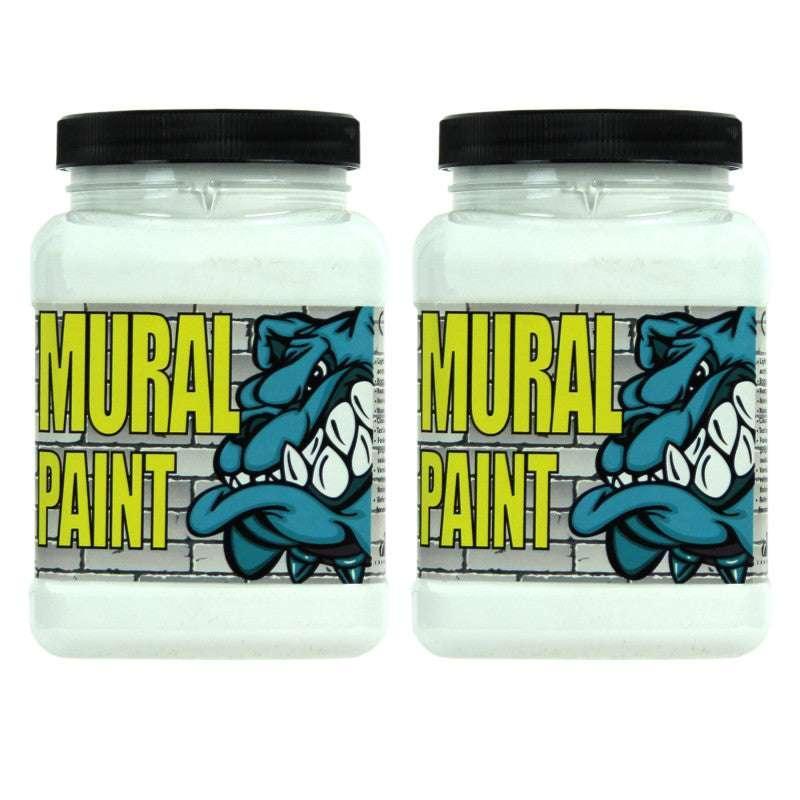 Mural Paint, Pint, Polar (White), Pack of 2