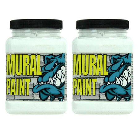 Mural Paint, Pint, Polar (White), Pack of 2