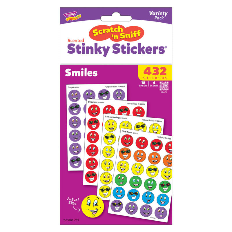 Smiles Stinky StickersÂ® Variety Pack, 432 ct