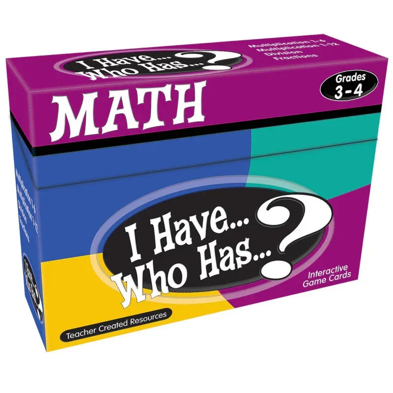 I Have, Who Has Math Game, Grade 3-4