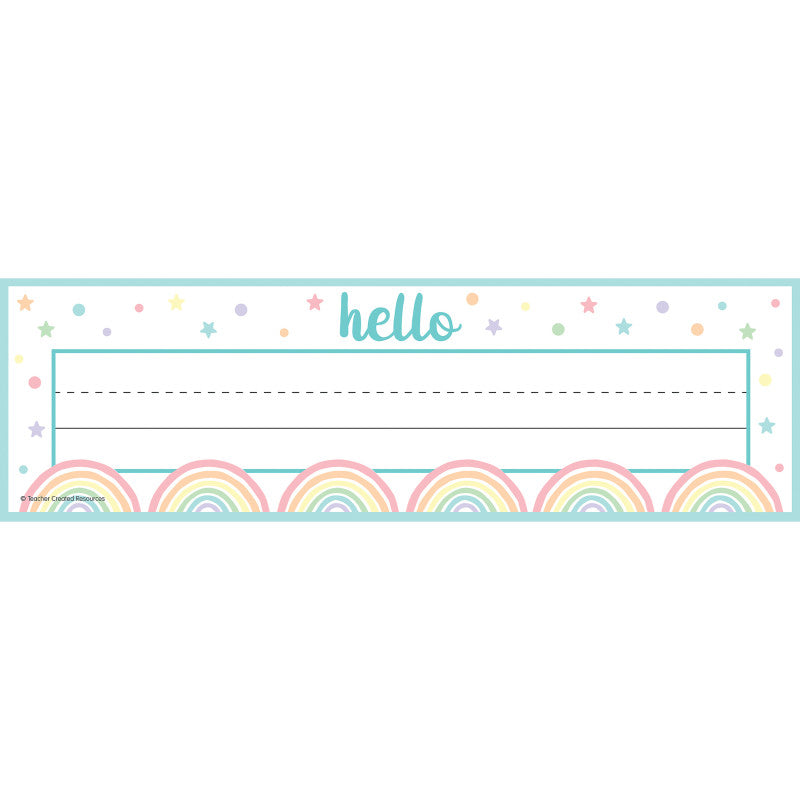 Pastel Pop Flat Name Plates, Pack of 36