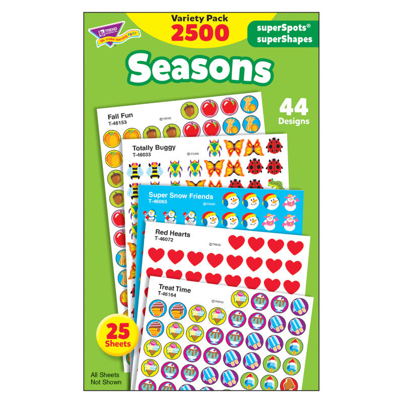 Seasons superSpots&reg;/superShapes VarPk, 2500 ct