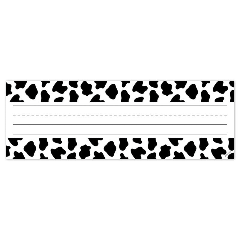 Farm Friends Cow Print Name Plates, Pack of 36