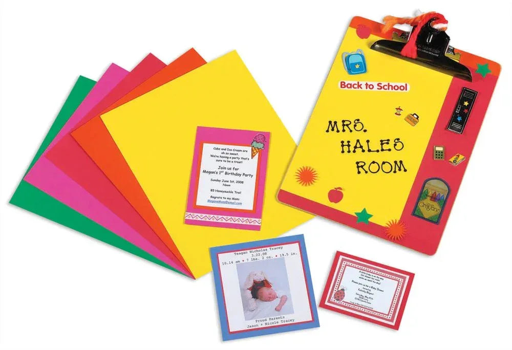 Array® Card Stock BRIGHT CARD STOCK 8-1/2" X 11" 5 ASSORTED COLORS 100 SHEETS, DIXP101175