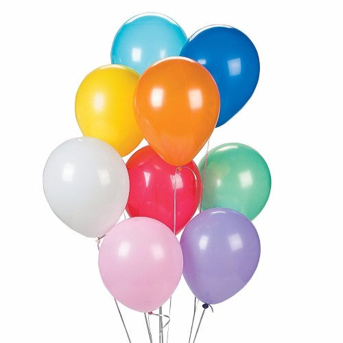 9'' Latex Assorted Color Balloons 144 package