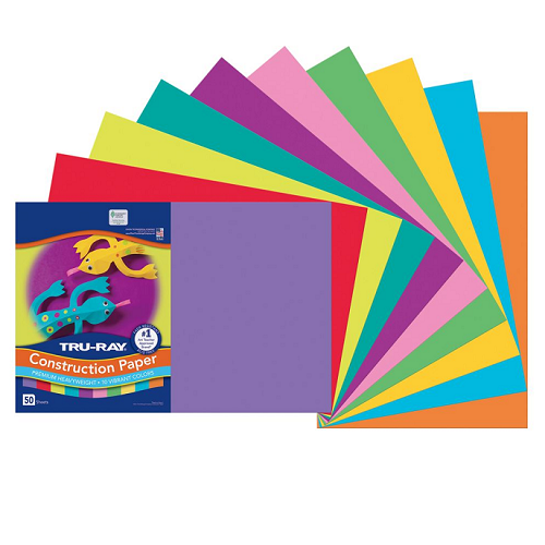 Pacon Tru-Ray Construction Paper 12" x 18" 50 Sheets Per Pack Case Of 25 Solid Colors