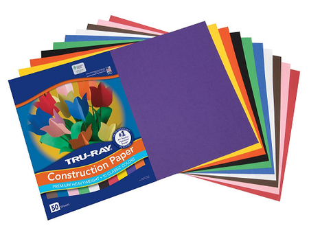 Pacon Tru-Ray Construction Paper 12" x 18" 50 Sheets Per Pack Classic Colors
