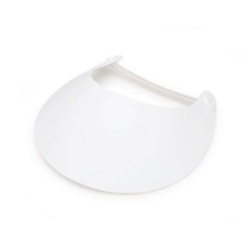 Foamies Visors with Vinyl Coil White 6-Pack