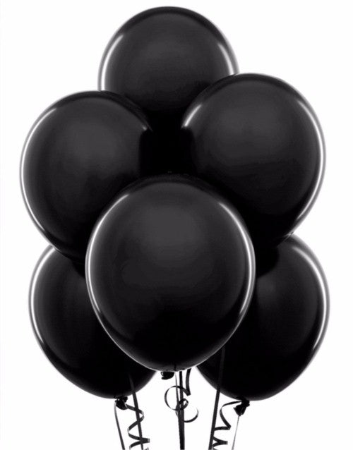 11'' Latex Black Color Balloons 144 package