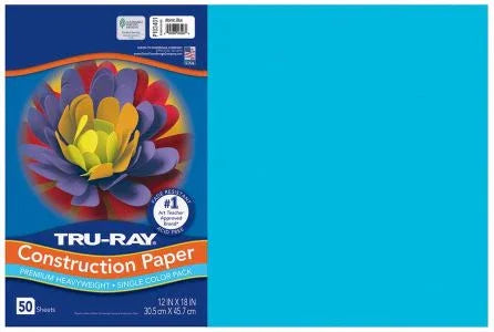 Pacon Tru-Ray Construction Paper 12" x 18" 50 Sheets Per Pack