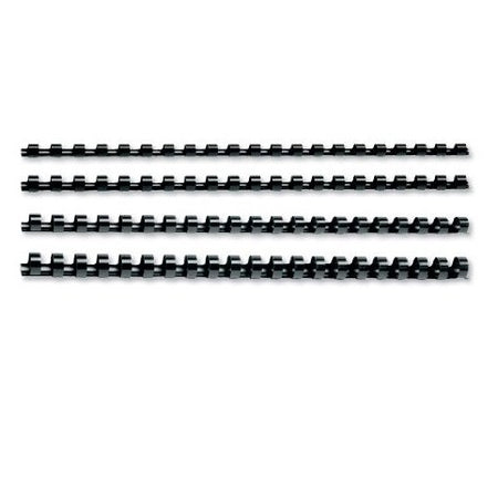 Plastic binding elements 19 ring, Black 100 per box 5⁄ 16", 45 sheets cap