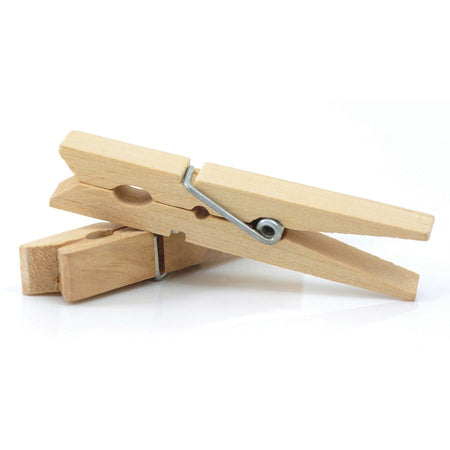 Extra Large Spring Clothespins - Natural - 3 3/8 Inches - 50 Pieces