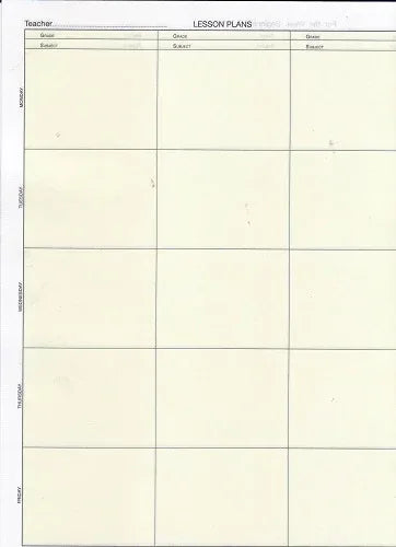 Teachers Duplicate Plan Book, 6 periods, 9 1⁄2" x 12" 100 sheets,106-D