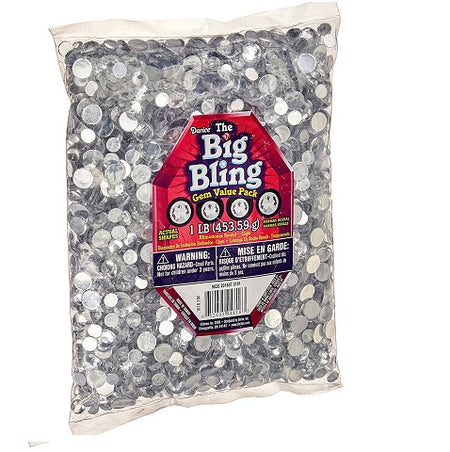 Darice Clear Round Rhinestones - 8 to 11mm - 1 lb Big Value