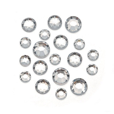 Darice Clear Round Rhinestones - 8 to 11mm - 1 lb Big Value