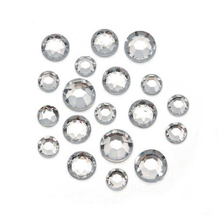 Darice Clear Round Rhinestones - 8 to 11mm - 1 lb Big Value