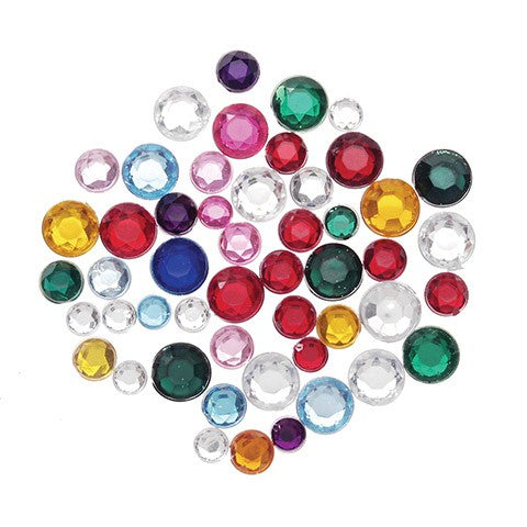Round Assorted Rhinestones - 8 to 11mm - 1 lb Big Value